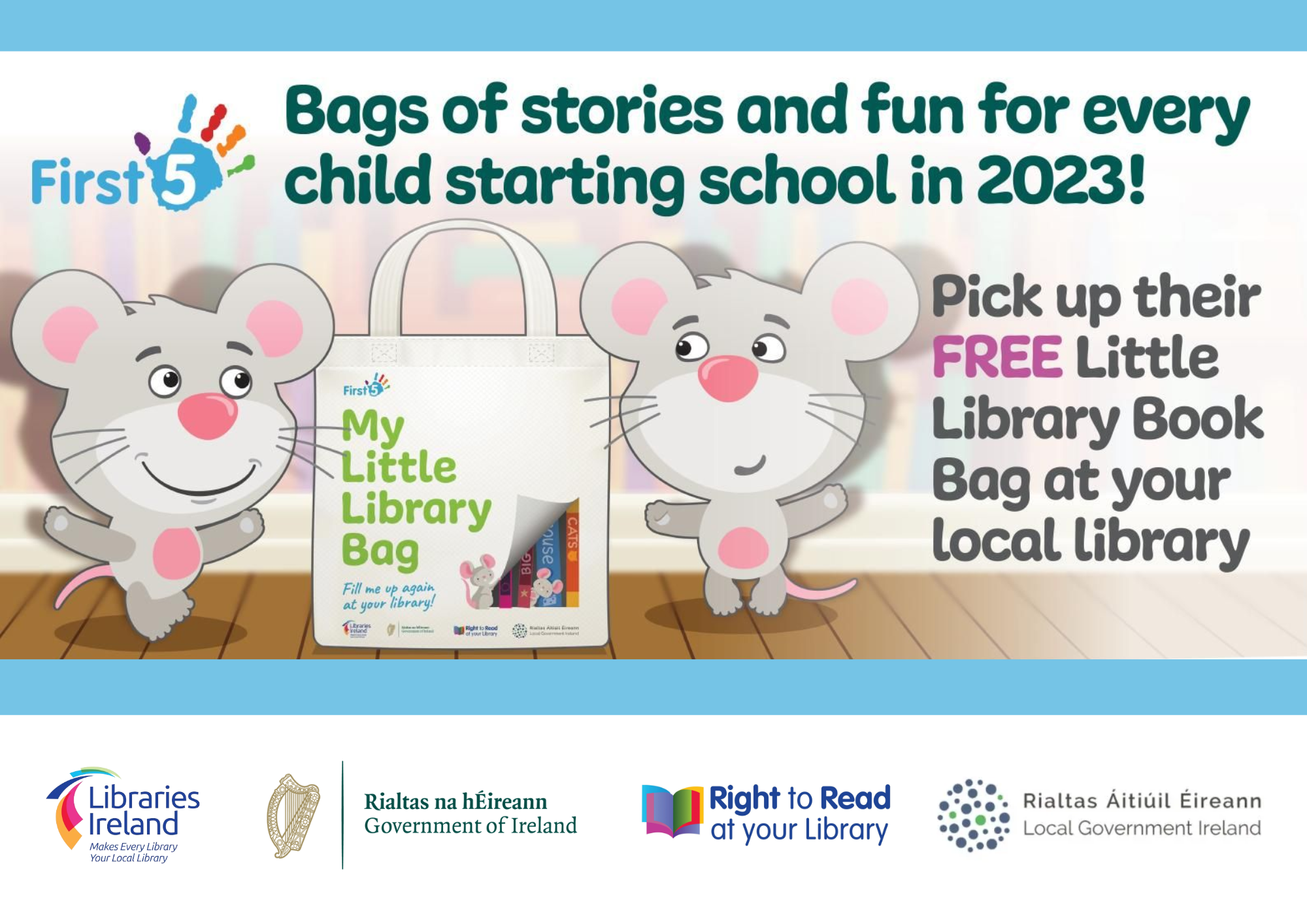 Free Little Library Bags for all Kildare children starting primary school in September