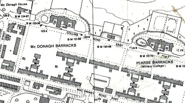 Map of Curragh Camp 1978