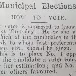 Guide to how to vote in 1920 Municipal Elections