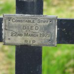 Grave of Constable Stift, died in March 1921.