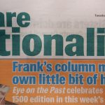 Image of Nationalist highlighting 1500th article by Frank Taaffe