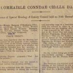 Extract from Kildare County Council meeting discussing the 1921 Treaty