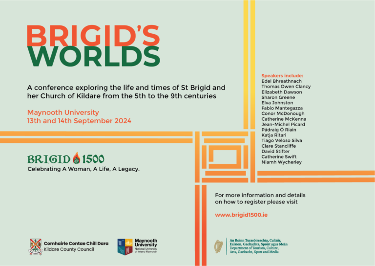 Poster for Brigid's Worlds conference taking place in September 2024