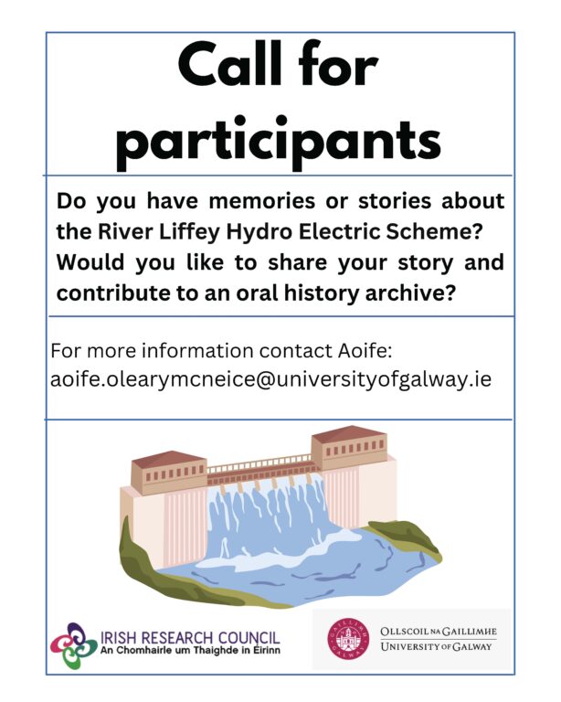 Call for participants for oral history and memories project on River Liffey Hydro-Electric Scheme