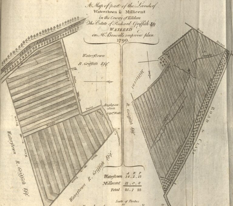 A 1799 map of lands at Waterstown and Millicent by Richard Griffith