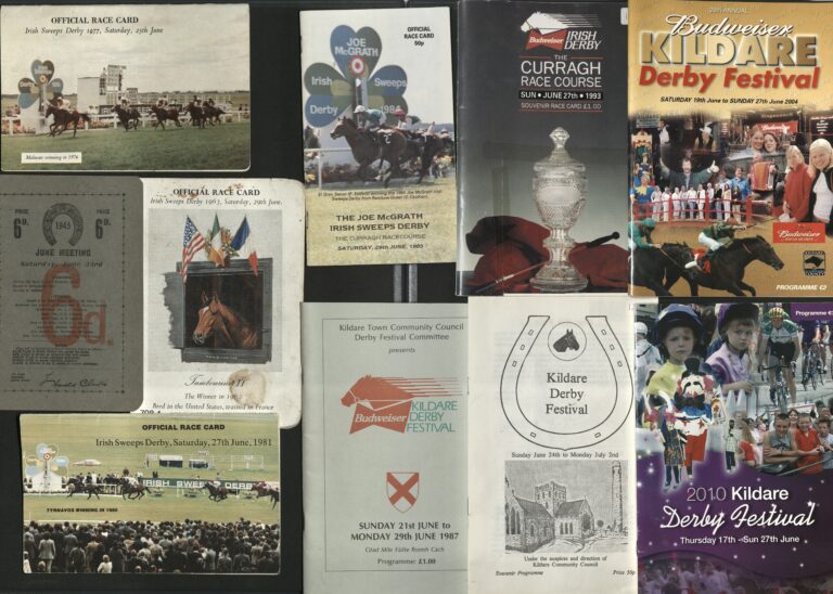 A selection of programmes relating to the Irish Derby at the Curragh