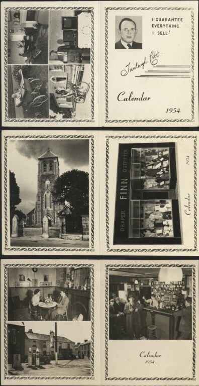 Three business calendars from Kilcock, circa 1953/1954