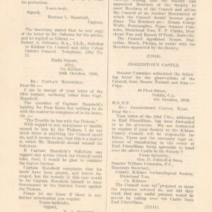 Extract from minutes 27 November 1939